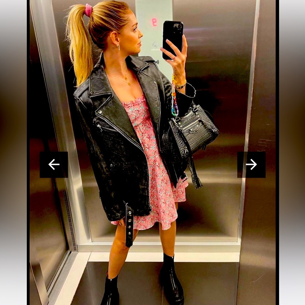 MANOKHI oversized leather jacket.  Dad’s jacket.
